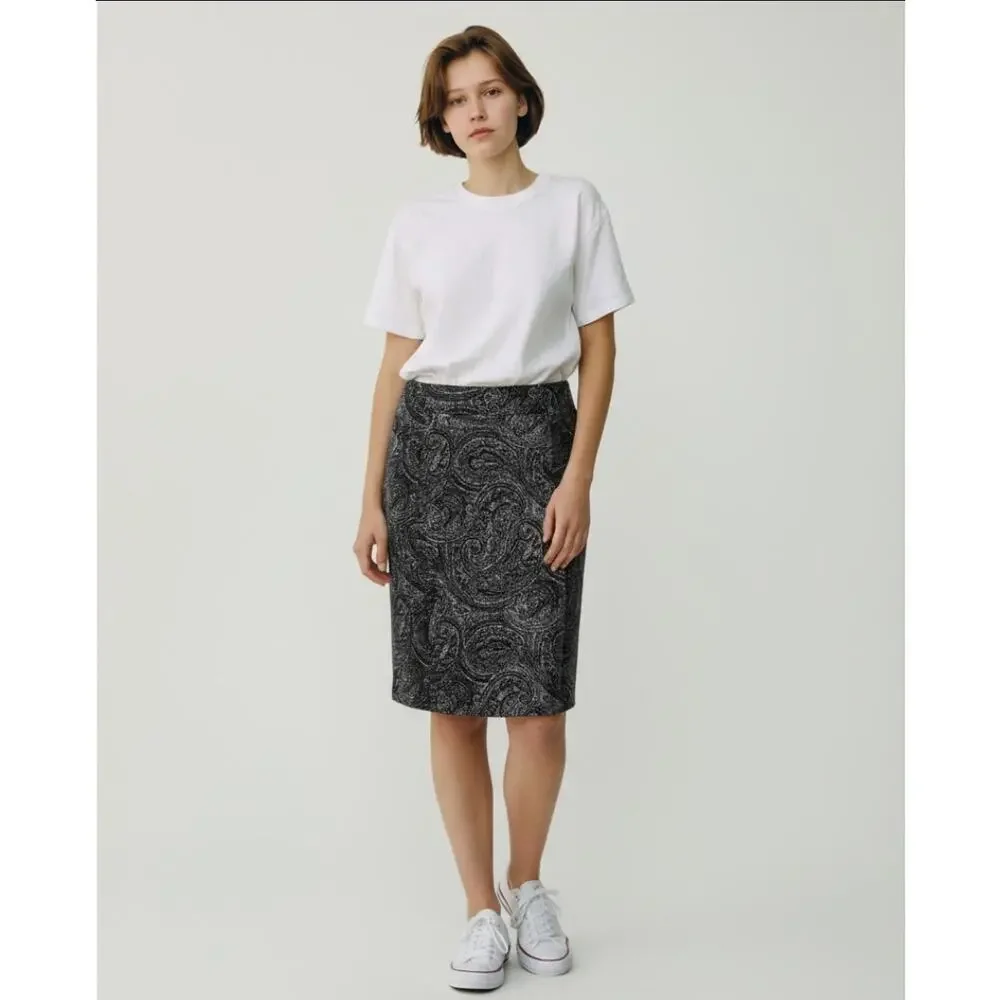 Michael Kors Paisley Mini Midi Skirt